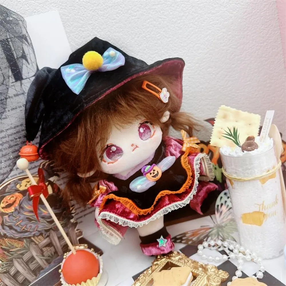 Clothes Pumpkin Cotton Witch Clothes Set Bow Kawaii Cotton Halloween Suit Dress Up Fashion Clothes 20cm Cotton