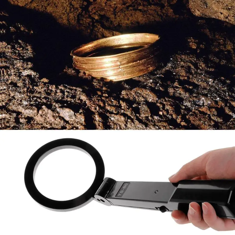 Portable High Performance Hand Held Metal Detector Sound & Light Alarm Folding Treasure Hunter Gold Searching Tool