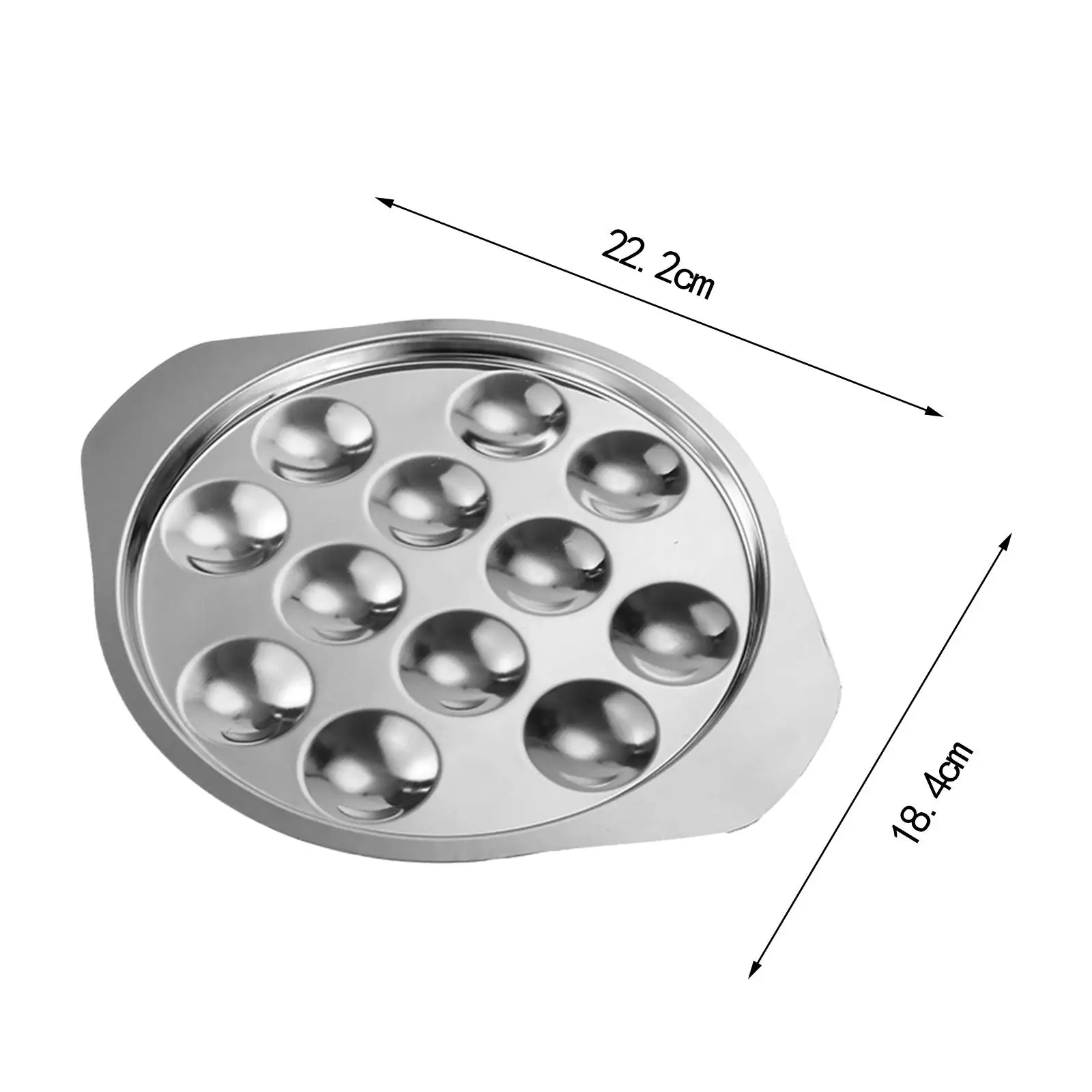 Conch Pan Stainless Steel Conch Plate Sturdy Easy to Clean Clip Food Dish Escargot Plates for Cooking Restaurant Picnic