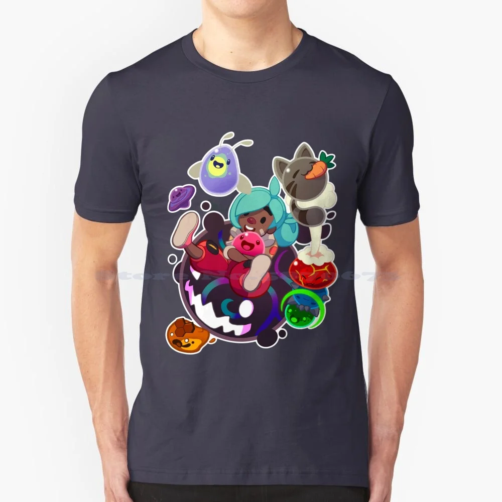 Slime Rancher 2-Game T Shirt 100% Cotone Tee Slime Rancher Slimes Slime Rancher Tabby Slime Slime Rancher Lucky Slime Slime