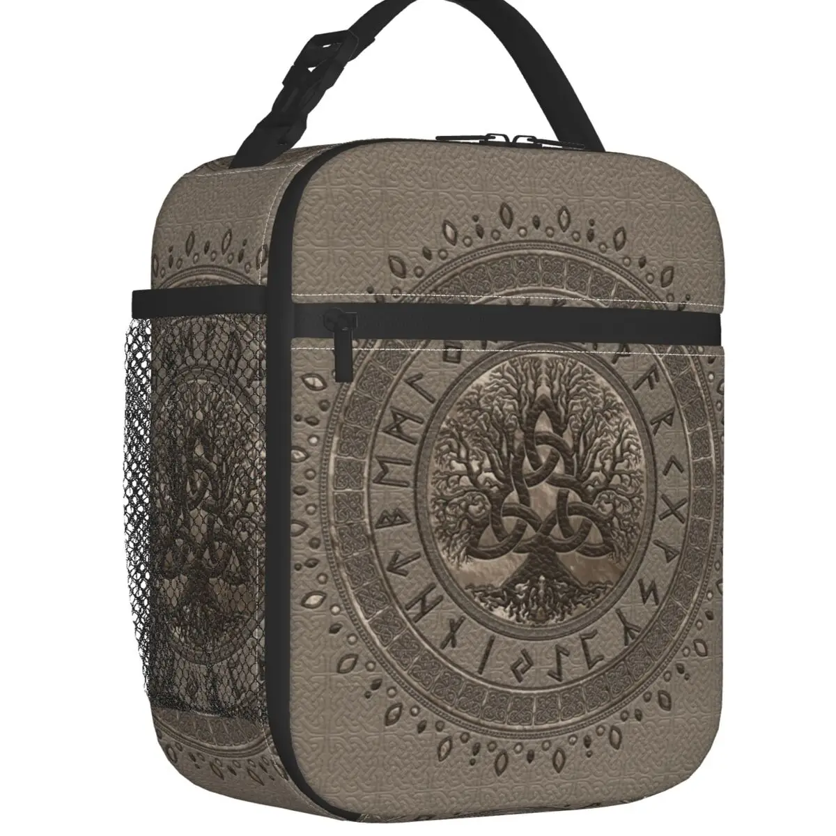 

Tree Of Life With Triquetra Insulated Lunch Bags for Women Viking Norse Yggdrasil Resuable Cooler Thermal Food Lunch Box School