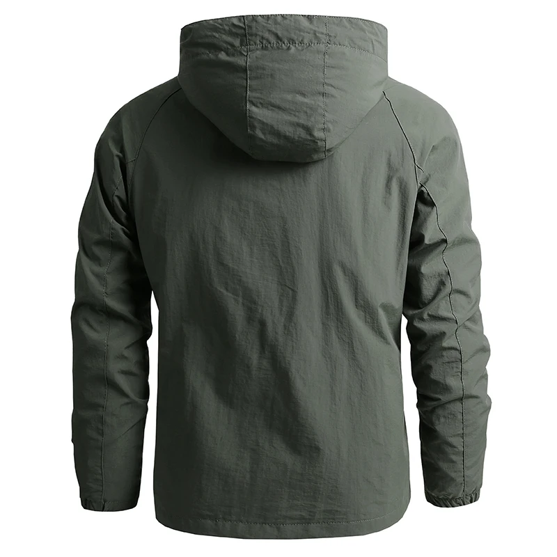 5XL Men's Summer Thin Military Style Jacket Outdoor Climbing Hiking Outdoor Adventure Waterproof Windproof Cargo Hooded Jacket