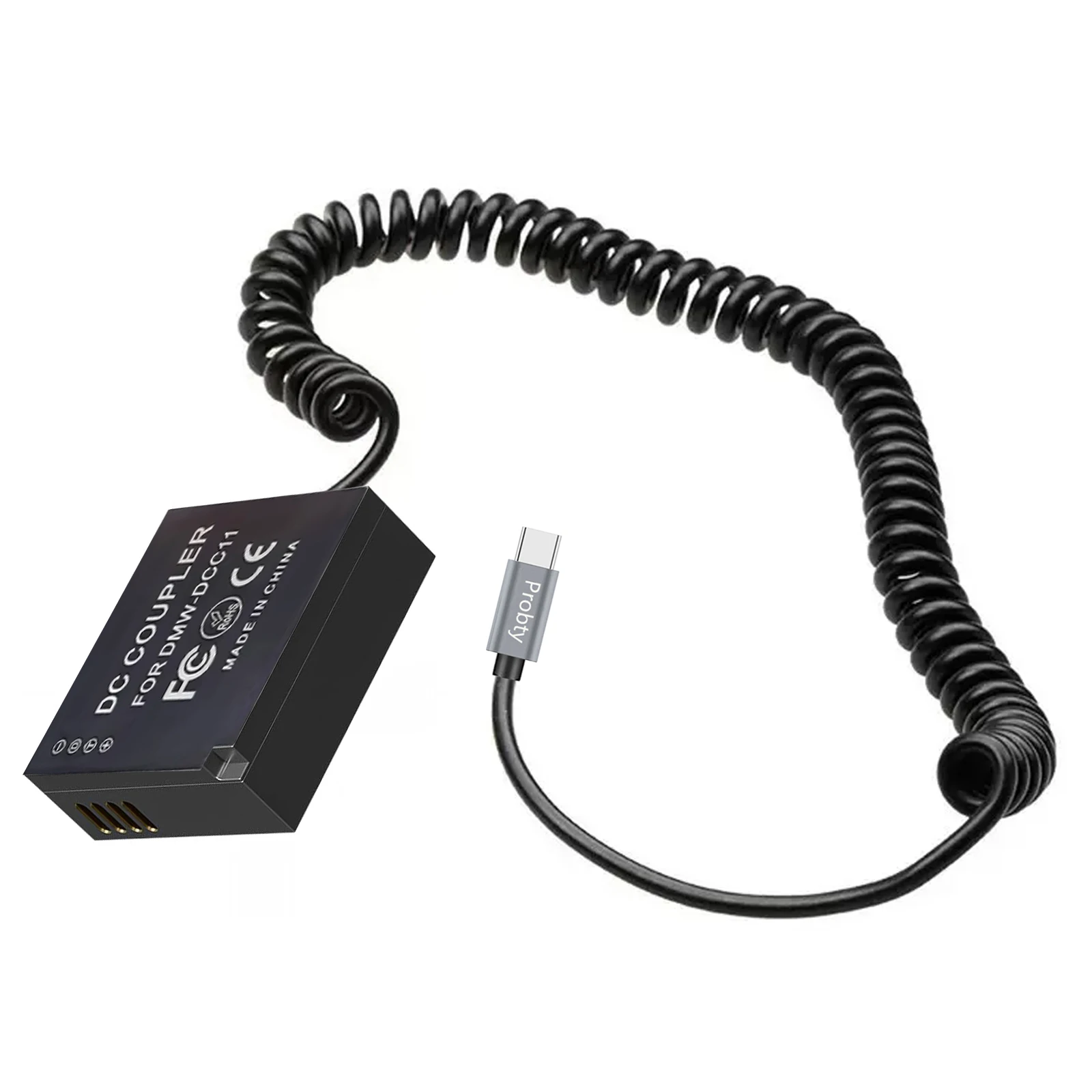 파나소닉 루믹스 GX7 GX85 GX9 TX1 TX2 GF3 GF5 GF6 ZS100 ZS200 TZ110 ZS80 G100 카메라용 USB-C to DMW-DCC11 더미 배터리