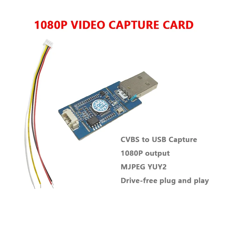 Scheda di Uscita USB/Scheda TYPE-C per Acquisizione Segnale Analogico AV CVBS e S-VIDEO in Digitale, Senza Driver, 1080P - immagine 4