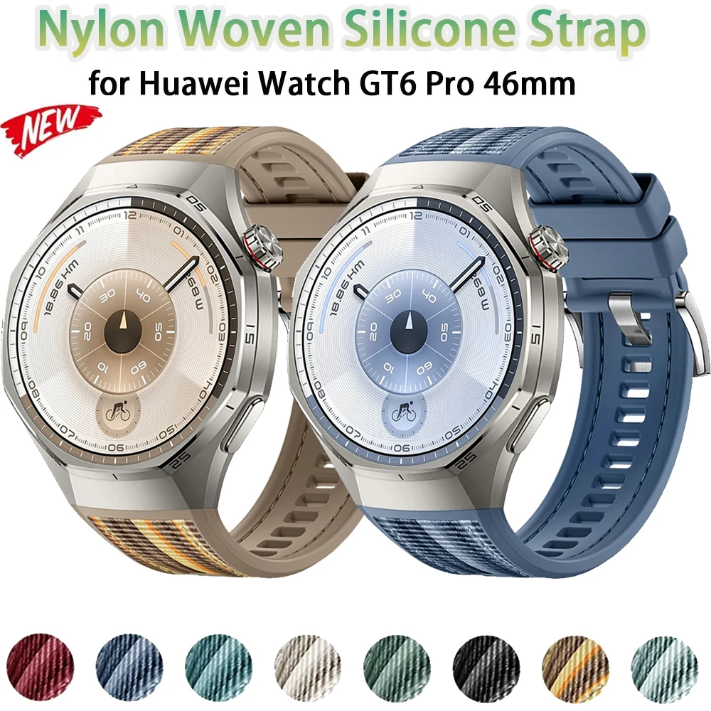 Official Nylon Woven Silicone Sport Breathable Watch Band - Replaceable Belt
