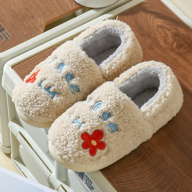 Zapatillas de casa cómodas para mujer, chanclas de pelo Unisex| | - AliExpress
