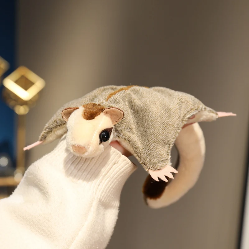 Super Cool Flyling Sugar Glider Plush Toys Cozy Soft Flying Squirrel Toys Cute Hand Center Pets Funny Gift To Kids