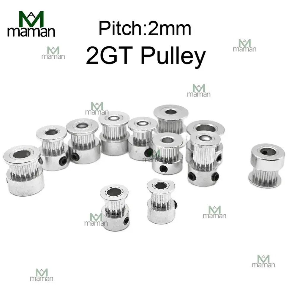 Timing Belt Pulley 2GT 14T 15T 16T 17T 18T 20Teeth Bore 3/3.17/4/5/6/6.35/8mm Belt Width 6/10mm Synchronous