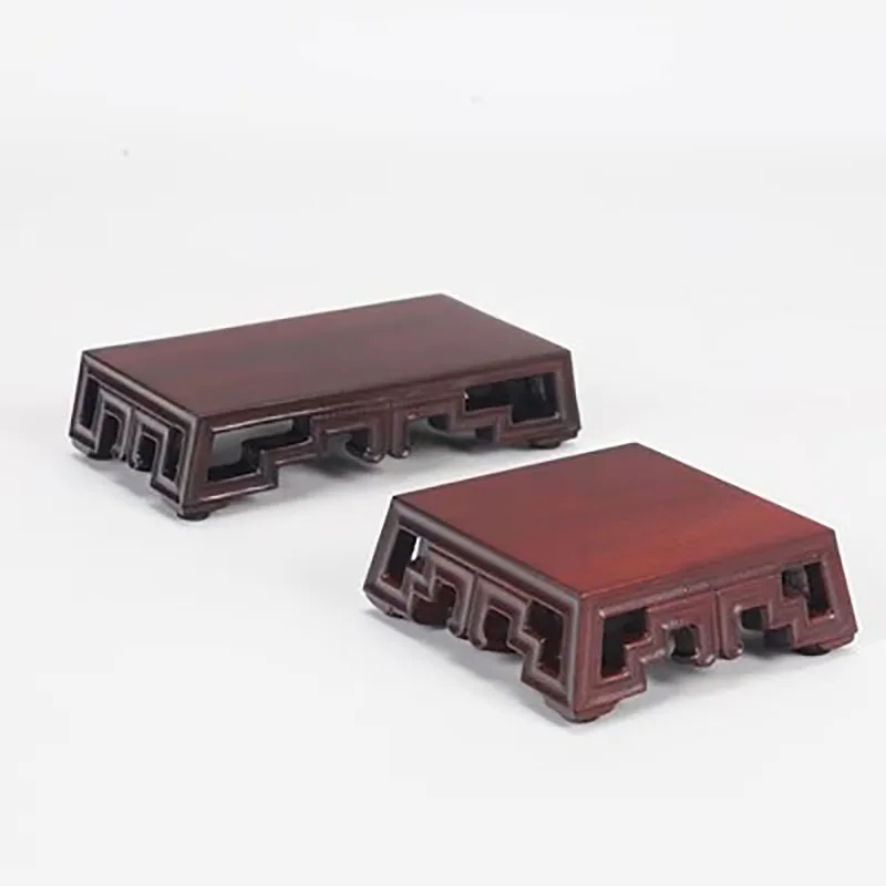 Bonsai, fish tank, jade ware, tea pot, strange stone, Buddha statue, ornament, antique rectangular wood carving base