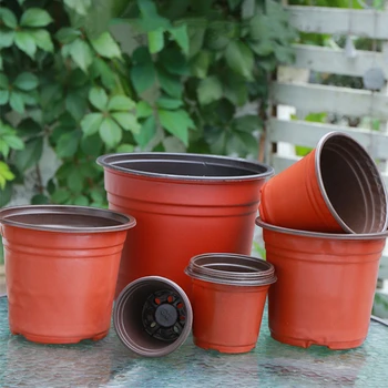 50/100pcs Seeding Nursery Pot Soft Plant Nursery Pots Flowerpot Plastic Grow Box Home Garden Planting Accessories 9-14cm