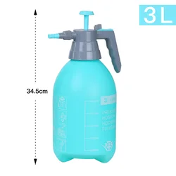 Hand Pressure Water Sprayer Trigger Air Pump for Gardening and Cleaning (3L Blue)