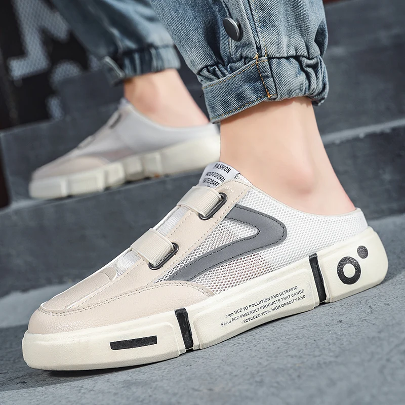 

Fujeak New Fashion Men Slippers Soft Indoor Home Non-slip Casual Shoes for Man Summer Outdoor Beach Sandals Breathable Male Shoe