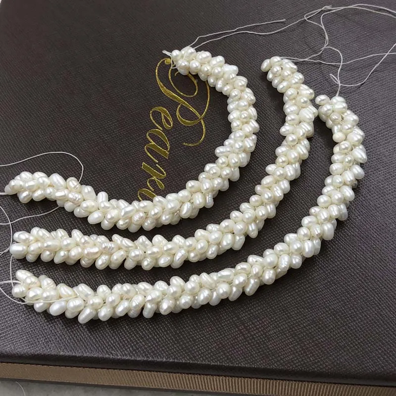 

ELEISPL Wholesale 3 Pieces Handcraft Potato Shape Freshwater Pearls For Bracelets 19-20cm #508-6