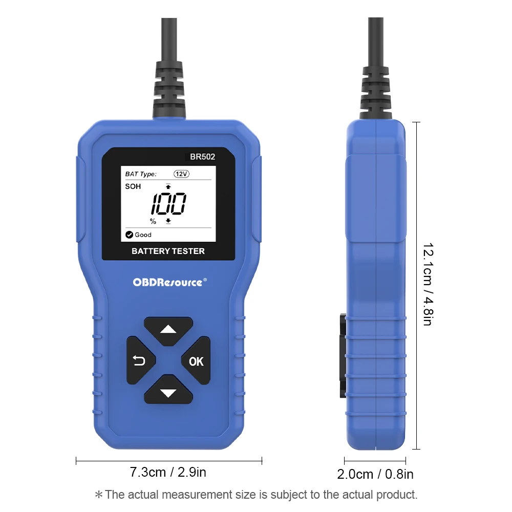 OBDMonster 자동차 배터리 분석기, BM550 자동차 배터리 테스터, 6V, 12V, 24V, 100-2000 CCA 배터리 시스템, 자동차 배터리 감지 도구