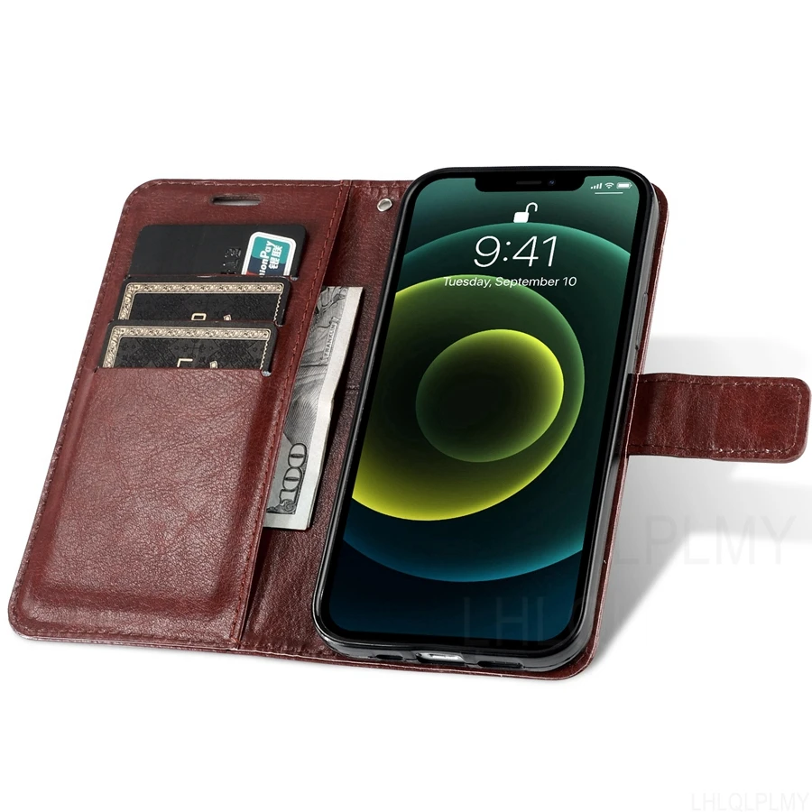 Luxury Leather Flip Wallet Phone Case Cover