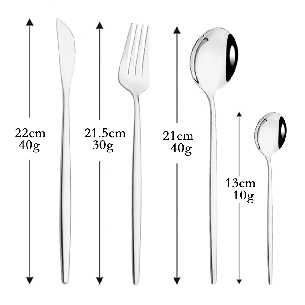 4Pcs Silver