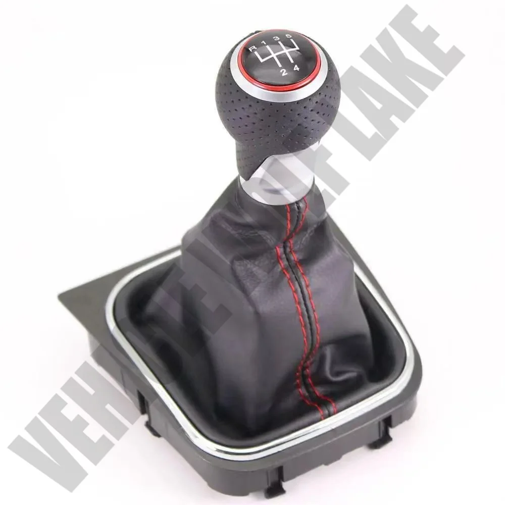 Per VW EOS 2006 2007 2008 2009 2010 2011 5 velocità 6 velocità pomello del cambio con leva del cambio con stivale in pelle PU