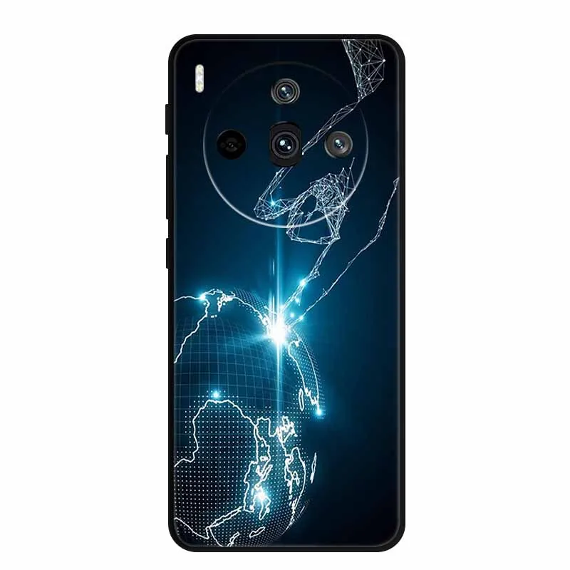 Sleek Black Silicone Fashion Phone Case – 6.78 Soft Back Cover