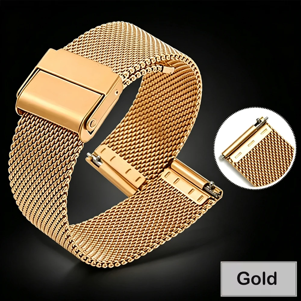 Stainless Steel Metal Replacement Strap, 20mm 22mm,