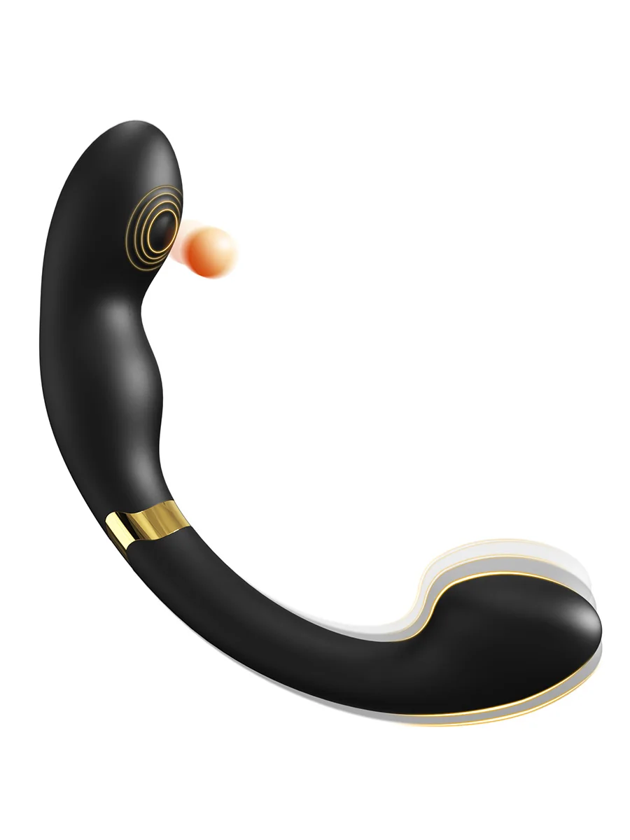 Male Anal Sex Toys Prostate Massager Vibrator for Men Gay Tapping Vibrating Curved Anal Dildo Butt Plug for Men Women Couples