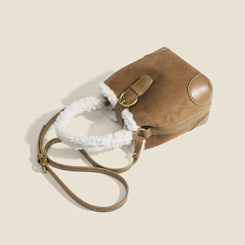 Vintage Small Bucket Bag Women Casual Daily Use Handheld Crossbody Bag Simple High Quality Fashionable Tote Bag for Ladies