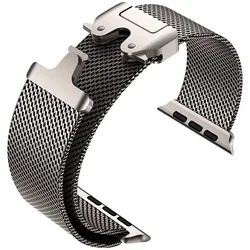 Elegant Titanium Milanese Loop for Smartwatch Straps and Accessories (01 Natural Titanium)
