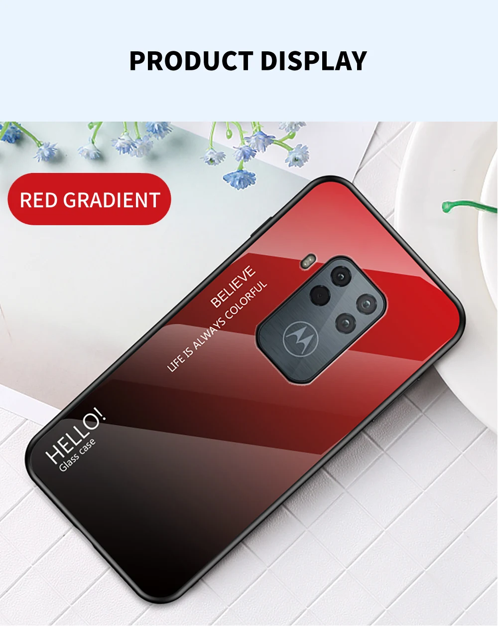 for Moto One Zoom Glass Case DECLAREYAO Luxury Hard Mirror Tempered Glass Coque For Moto G7 Power G7Play G5S Puls G6 Plu_voghion.com