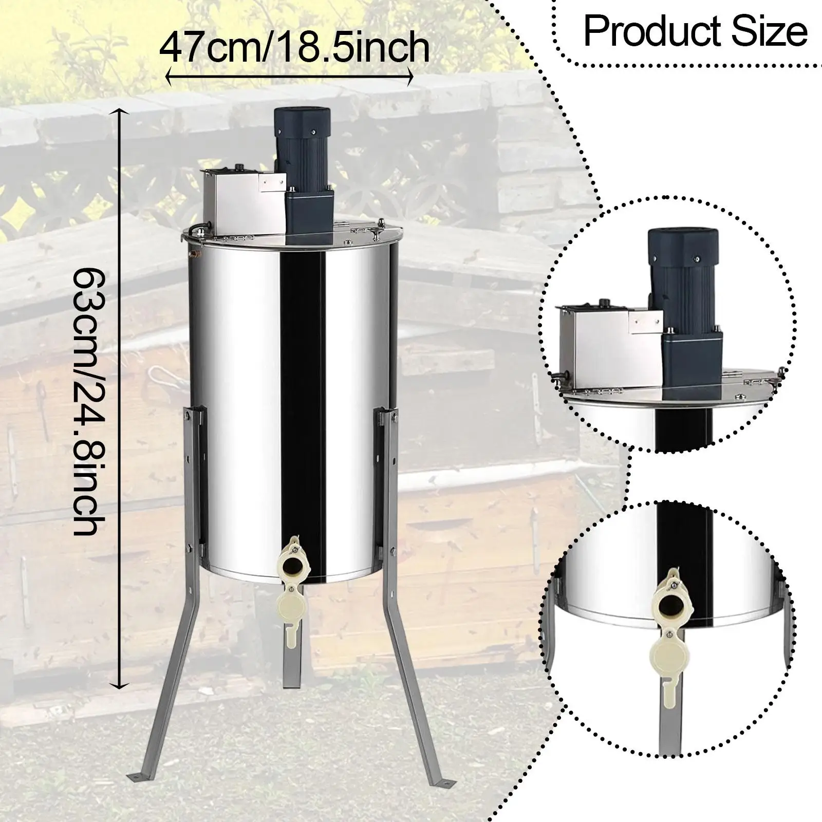 Electric Honey Extractor US Plug Beekeeping Extraction for Basement Kitchen