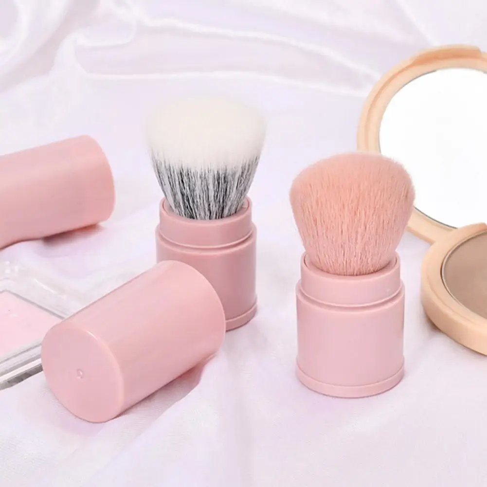 

1pc New Portable Retractable Makeup Brush Loose Powder Hair With Telescopic Fiber Brush Makeup Blush Tool Soft Cover 3 Types