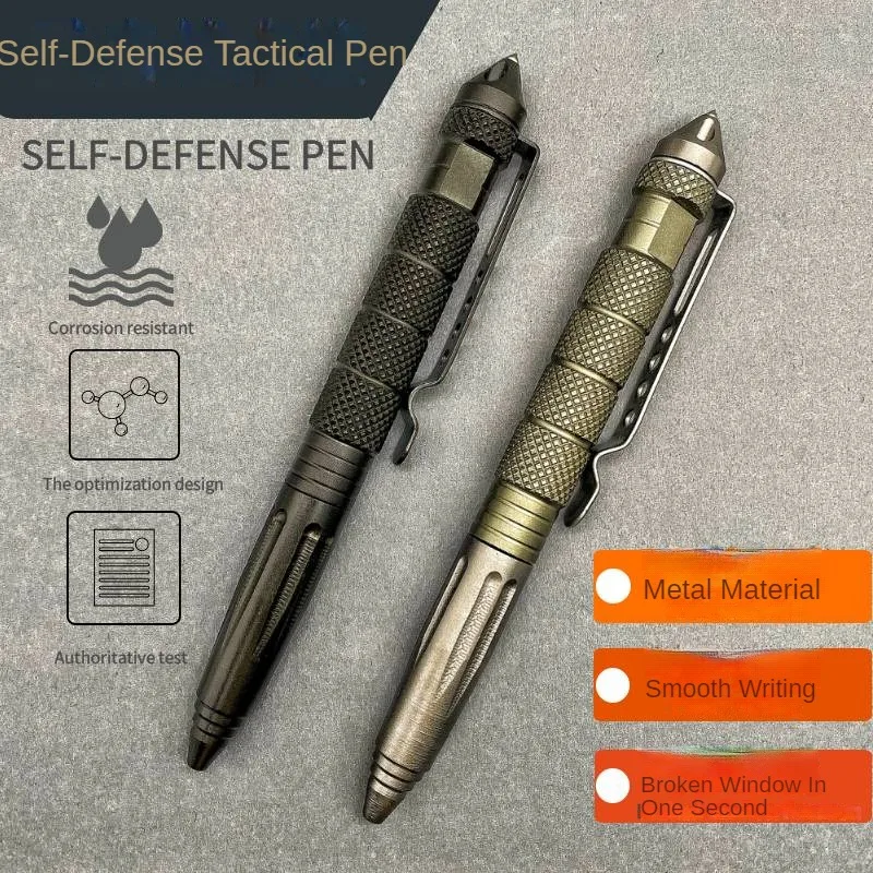 

High Quality Aluminum Anti Skid Self DEFENCE Ballpoint Pens Multi Functional Tactical Pen Office Accessories School Supplies