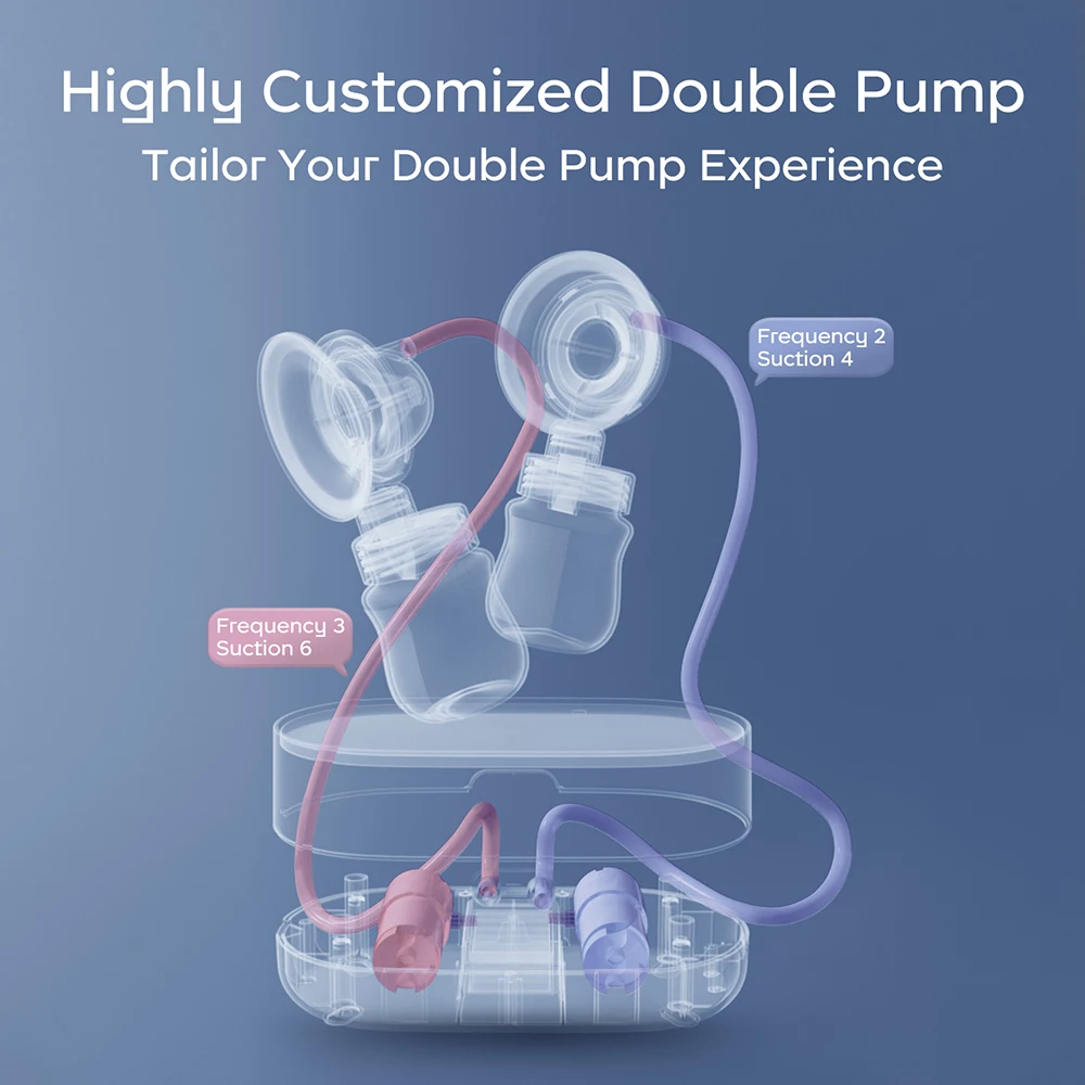Bc Babycare Portable Double Electric Breast Pumps USB Chargable Silent Milk Extractor Automatic Milker Comfort Breastfeeding