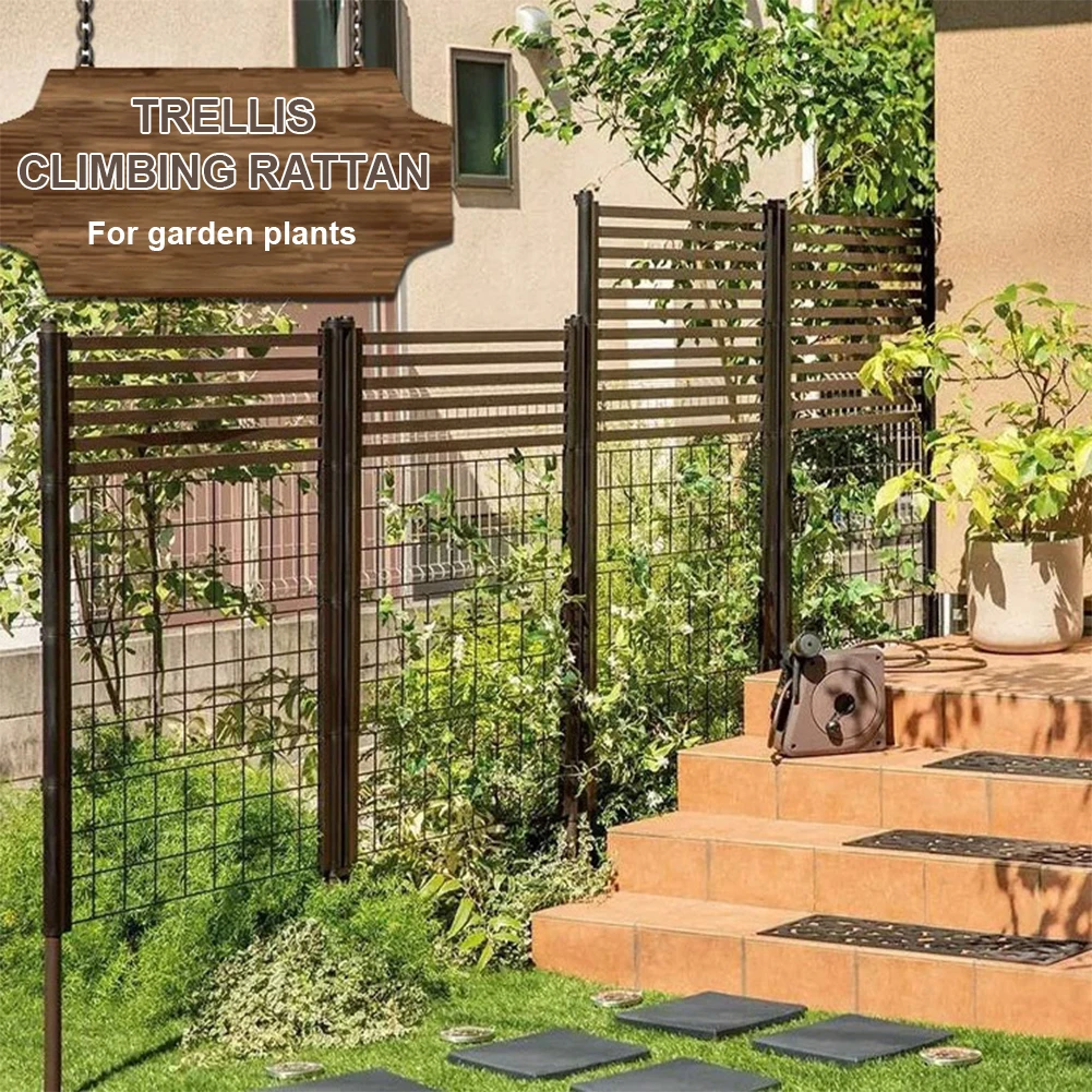 3 Ft W X 4 Ft H Metal Privacy Fence PE-Coated Steel Pipe Privacy Screen Fence Fence Panel for Outside Backyard Garden Patio