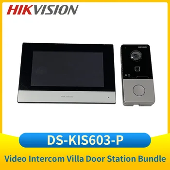 Hik IP 비디오 인터콤 키트 DS-KIS603-P(C), 7 인치 모니터 화면 DS-KH6320-WTE1 초인종 DS-KV6113-WPE1(C) 와이파이 잠금 해제 문짝