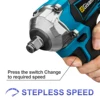1200N.M Brushless Electric Impact Wrench 1/2 inch Cordless Wrench Screwdriver Power Tools Without Battery for Makita 18V Battery 4