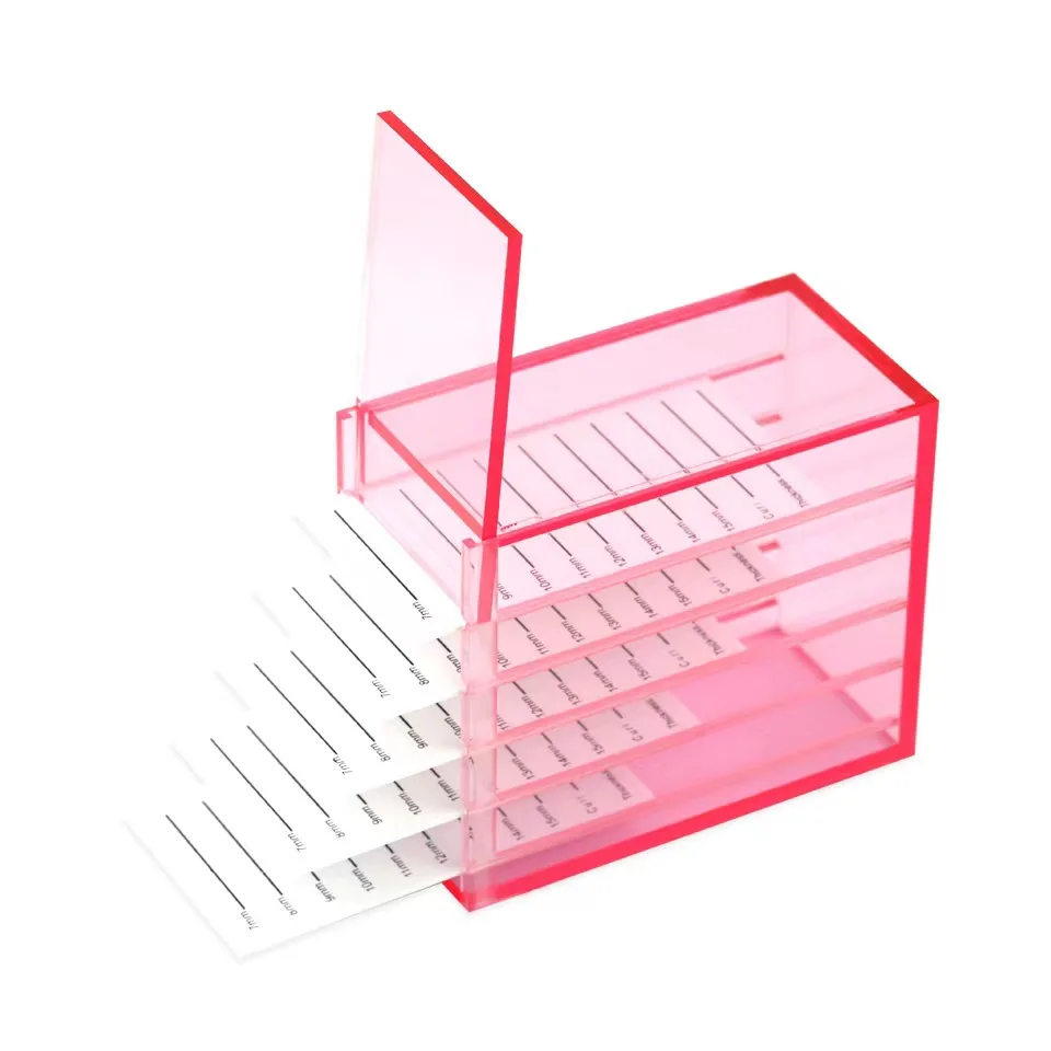 Aufbewahrungsbox für künstliche Wimpern, 5-lagiges Acryl-Tablett, Organizer für Wimpernverlängerungen, Wimpernständer, Wimpernaufbewahrungsbox, Make-up-Tools – Detail 18