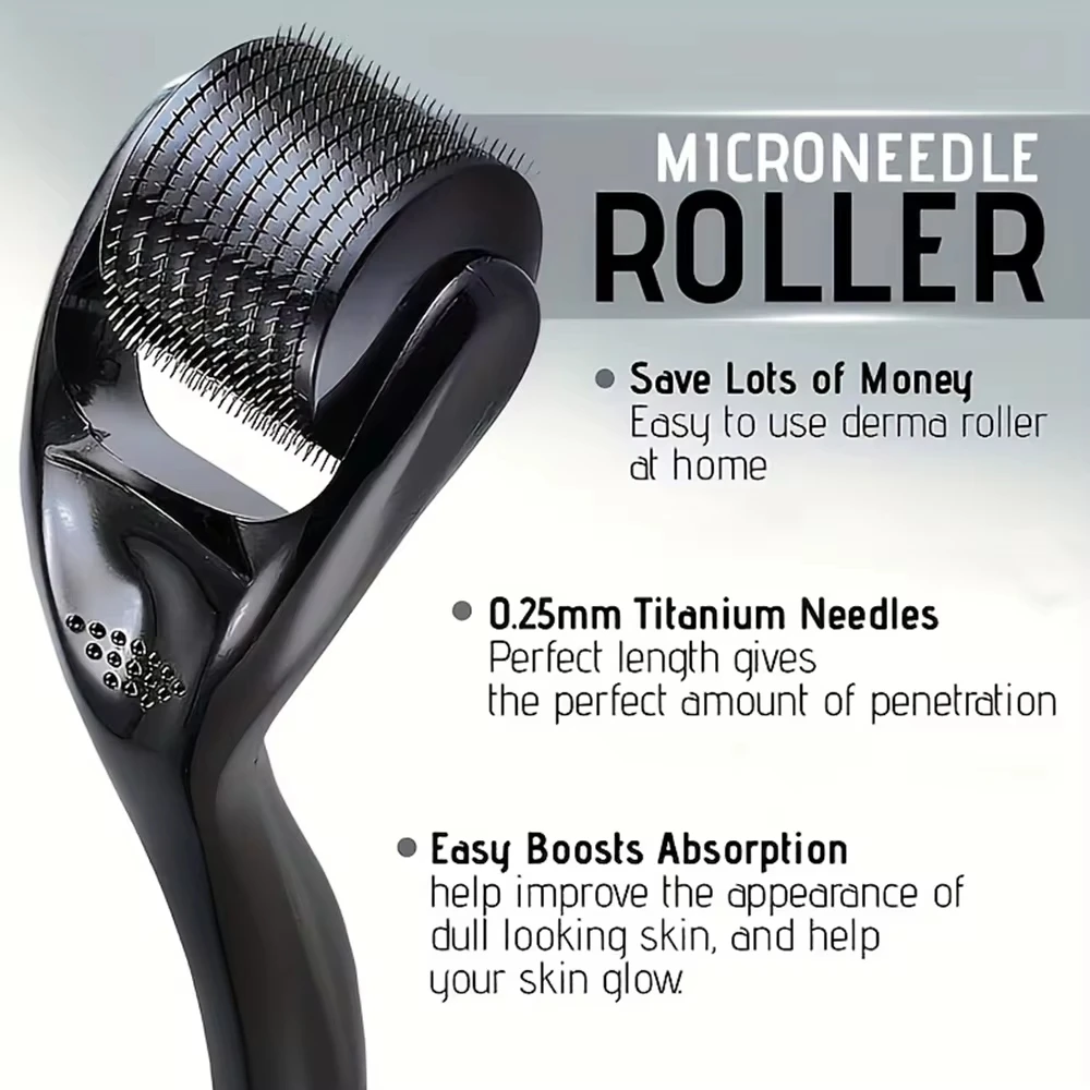 Derma Roller 0.2/0.25/0.3mm Hair Beard Grow Facial Skin Face 540 Microneedles Cosmetic Beauty Instrument Women Man
