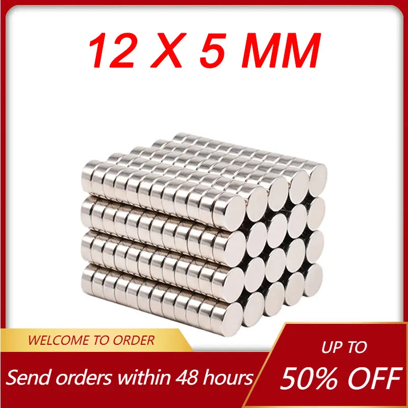 

5/10/15 Pcs 12x5mm Super Strong Round NdFeB Neodymium Magnet Rare Earth Magnet N35 Fridge Magnets imanes Permanent Magnetic Disc