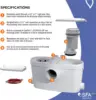 Saniaccess 3 + Toilet Bowl Elongated + Toilet Tank Bundle - Residential - WhiteMAKES MAINTENANCE A BREEZE 5