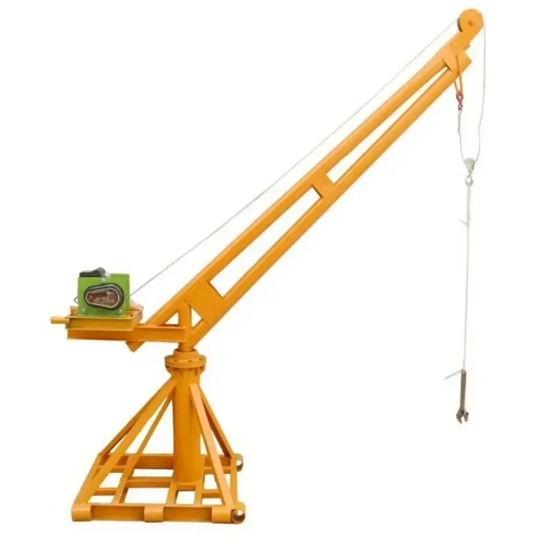 360 Degrees Rotate 1000kg Small Outdoor Use Portable Mini Engine Crane Construction Materials Lift Crane