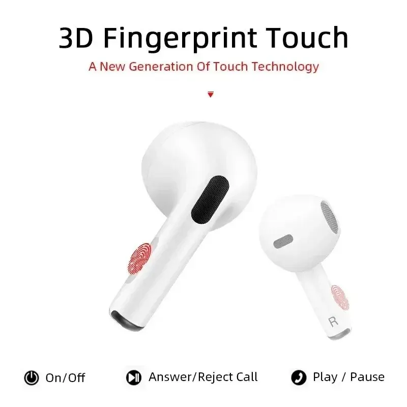 Pro4 TWS Bluetooth Earphone 9D Stereo Wireless Headphone In-Ear HiFi Earbud HandsFree Headset With Microphone For Xiaomi iPhone 4