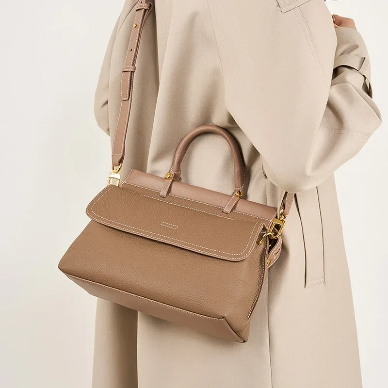 Women's Genuine Leather Crossbody Bags 2024 New Top Layer