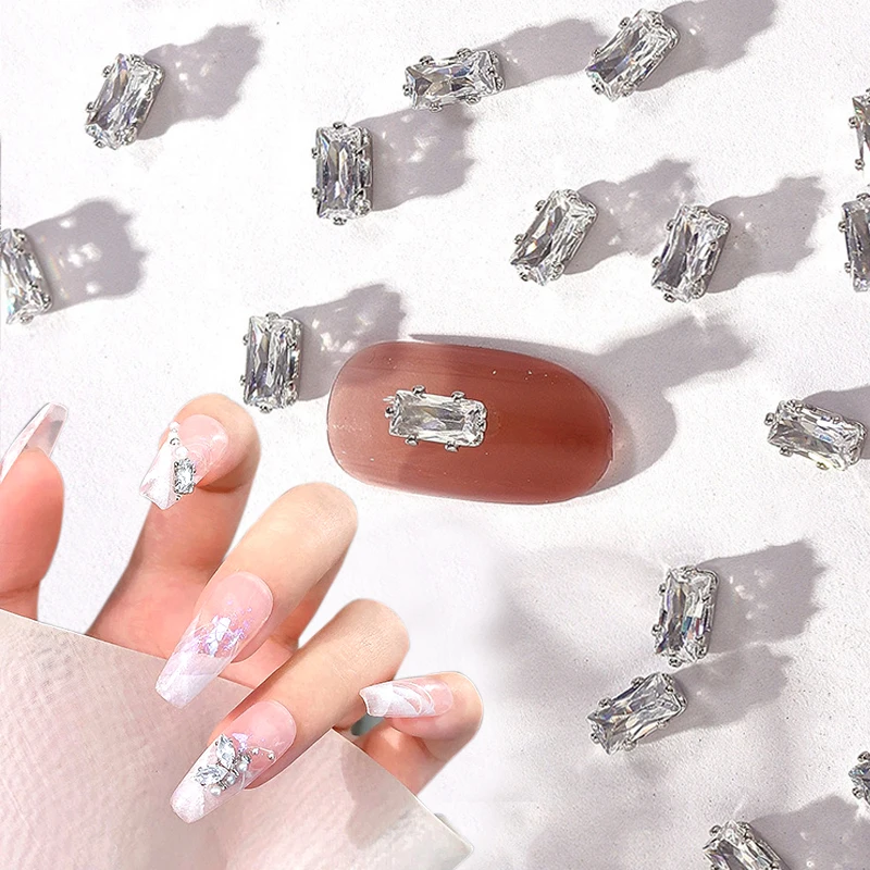 

20Pcs Sparkle Zircon Nail Charms Rhinestones Mini Flatback Diamonds for Nails Decoration Horse Eyes Water Drop Shaped Nail Gems