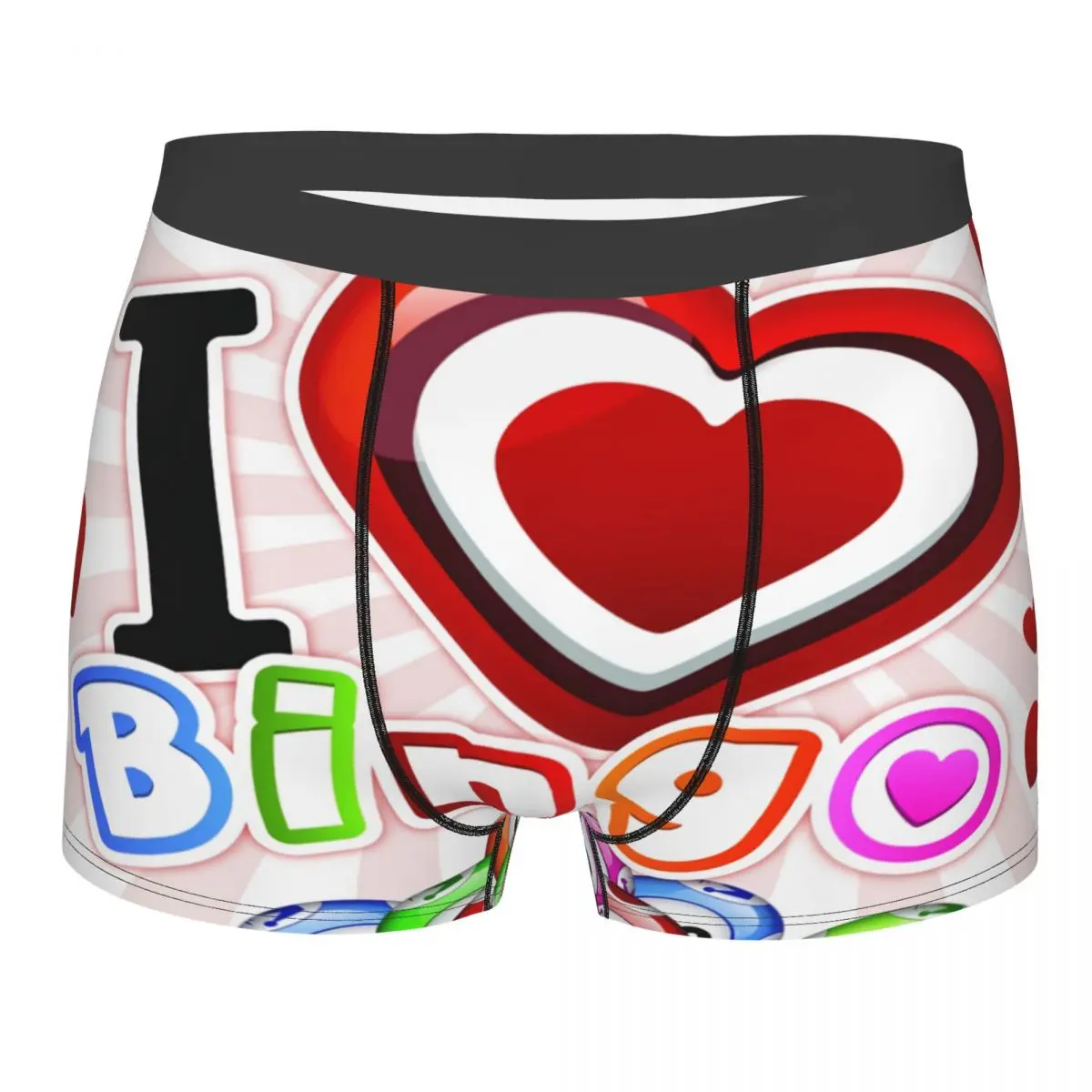

I Love Bingo Game Boxer Shorts Men 3D Print Male Soft Underwear Panties Briefs
