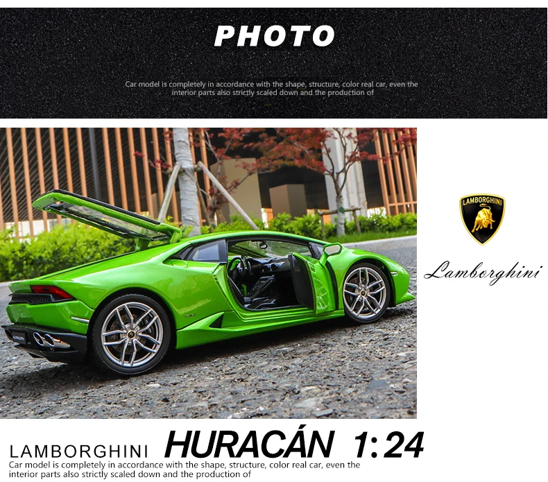 Lamborghini LP610-4 Huracan 1:24 Ölçekli Model Araba
