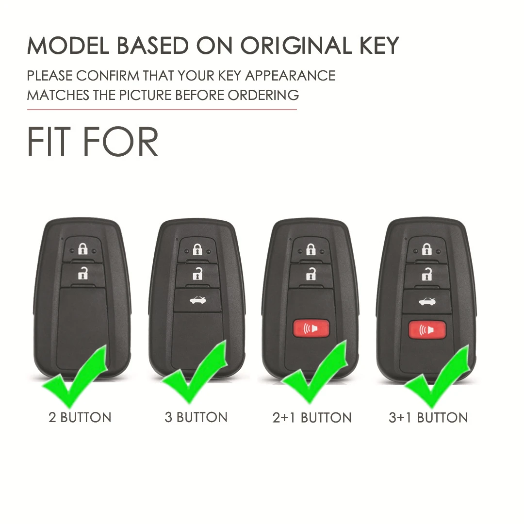 Nuovo arrivo in lega di carbonio ABS custodia per chiave auto per Toyota Prius Camry Corolla C-HR CHR RAV4 Prado accessori Cover - S2a0d6a38057c4916ab10a546664e3f8bB