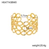Exaggerated Large Flower Openwork Leaf Cuff Bracelet - Stainless Steel Anti-Oxidation for Women 4