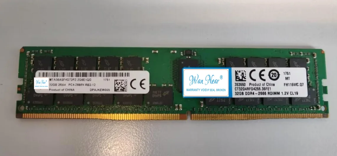 For 32GB 2RX4 2666V ECC REG CT32G4RFD4266 32G