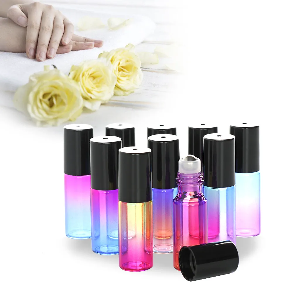 20/30/50pcs 유리 롤-온 병 5ml 금속 롤러 공 유리 병 에센셜 오일에 대 한 Colognes 향수 여행 병