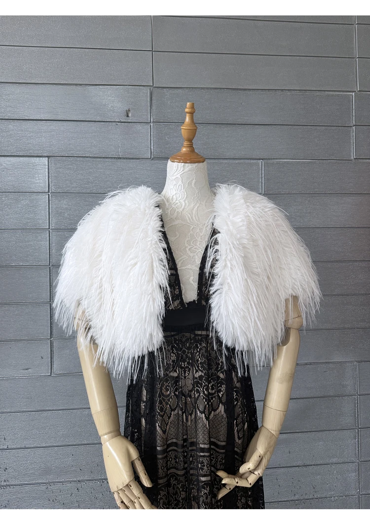 

Fashion Faux Fur Shawl Cape Bride Dress Photography Dress Women's Clothing Free Shipping