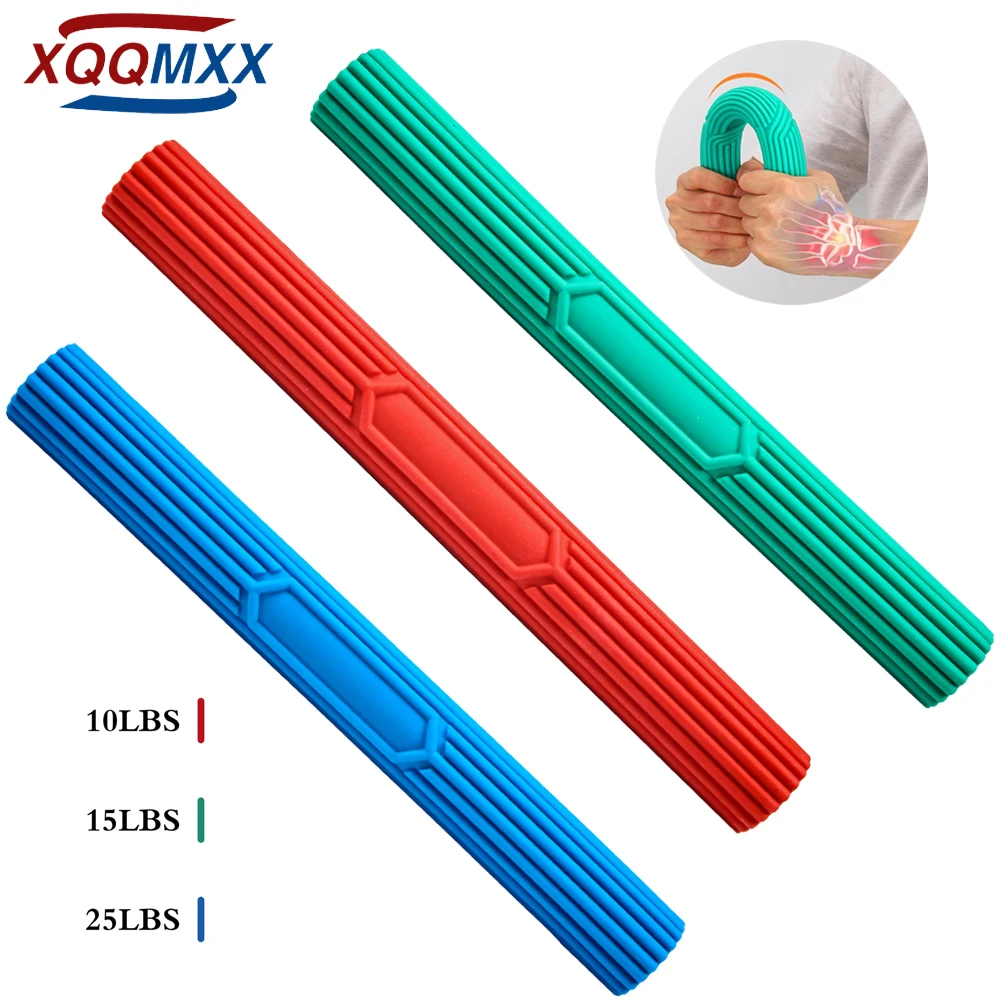 1Pcs Physical Therapy Flexible Twist Rod Hand Wrist Exerciser Bars Silicone Different Resistance Strength Training Tools